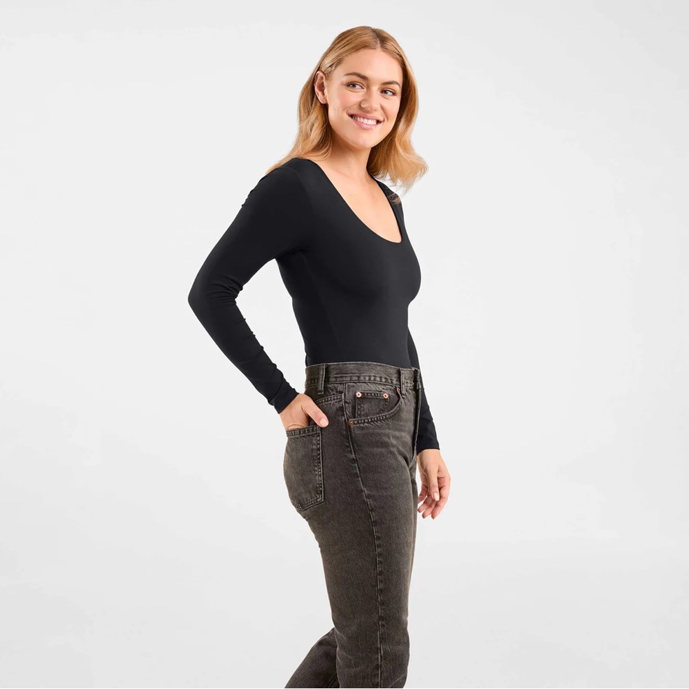 Black nuuds long sleeve bodysuit